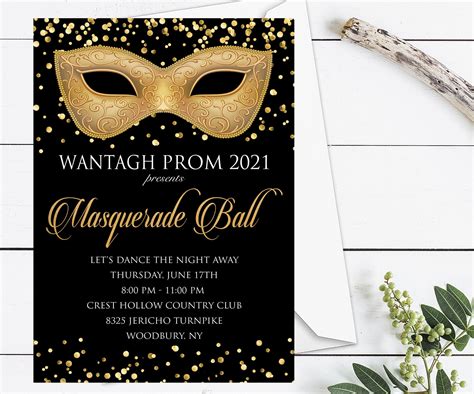 Masquerade Ball Invitation Design 1