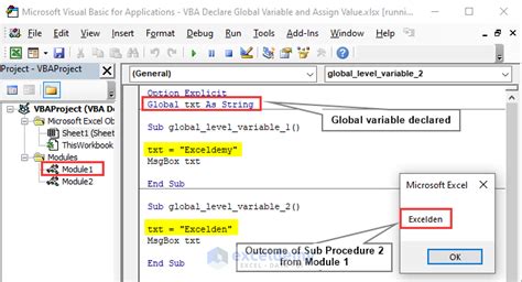 Mastering Global Variables In Excel Vba