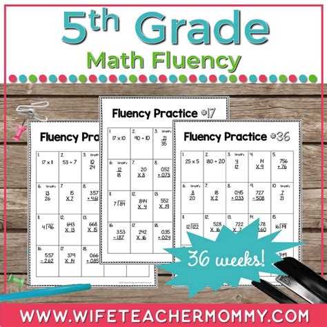 Math Fluency Activities