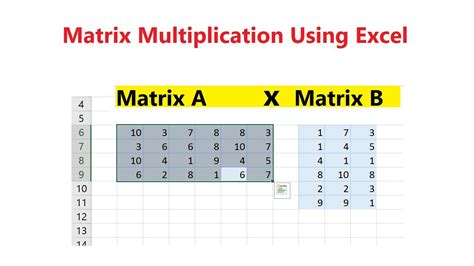 Understanding Matrix Operations in Excel