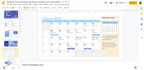 Maximizing Utility of Google Slides Calendar