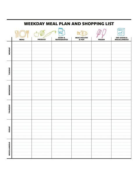 Meal Planning Template 6