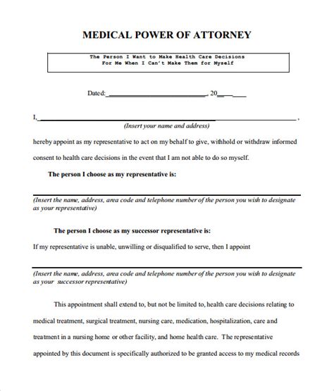 Medical Power of Attorney Definition