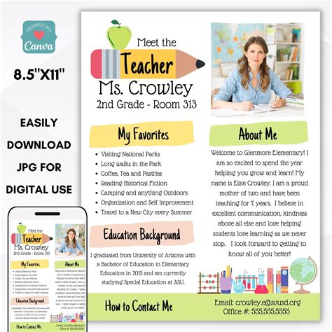 Meet the Teacher Flyer Design Ideas