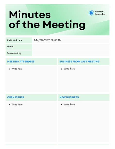 Meeting notes template