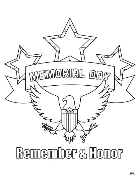 Memorial Day coloring page featuring a Memorial Day parade