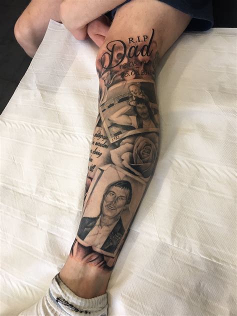 Memorial Leg Sleeve Tattoo