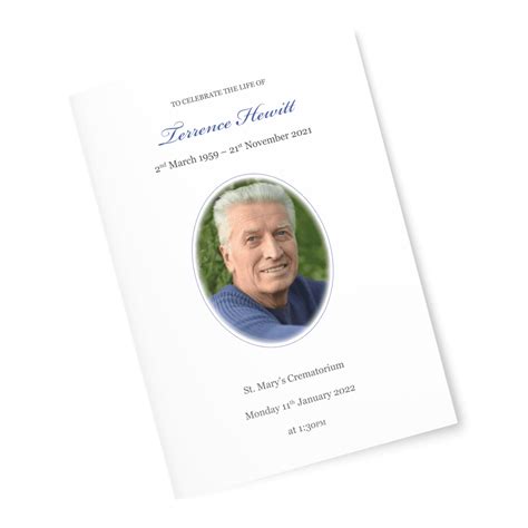 Memories and Reflections Funeral Order of Service Template