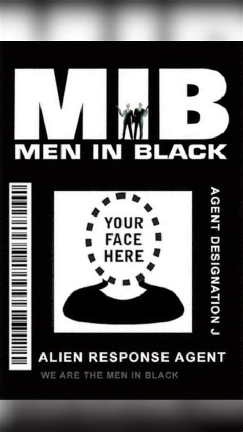 Men in Black Badge Template Design Example 1