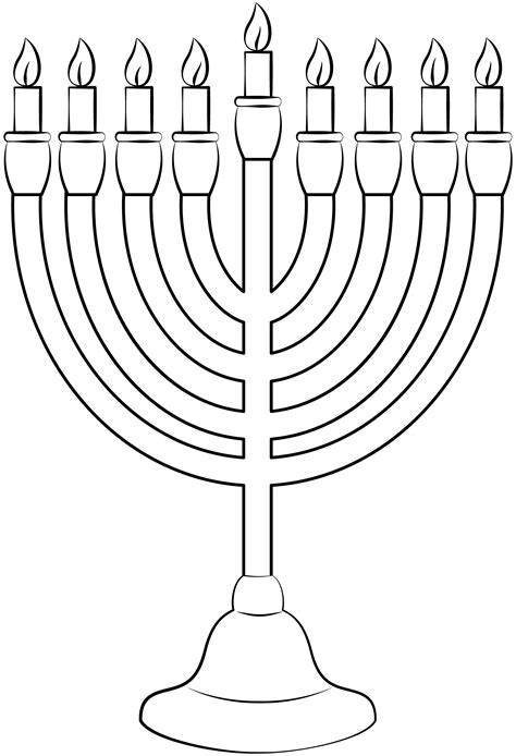 Menorah Template Printable Design