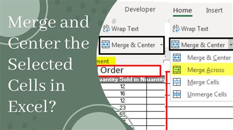 Merge and Center Button in Excel