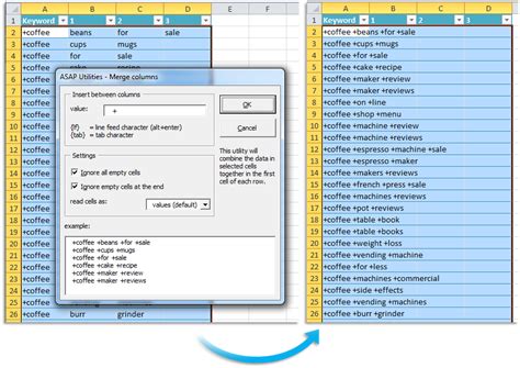 Merging Excel Tabs Using ASAP Utilities