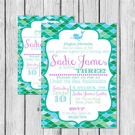 Mermaid Scale Invitation