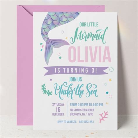 Mermaid Scale Invitations 7