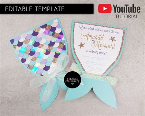 Mermaid Tail Invitation