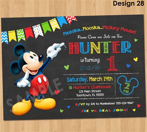 Mickey Mouse Birthday Invites Ideas Image 3