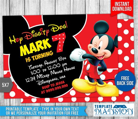 Mickey Mouse Birthday Invites Ideas Image 4