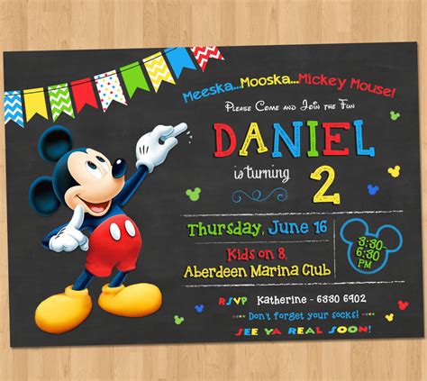 Mickey Mouse Birthday Invites Ideas Image 6