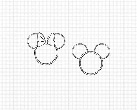 Mickey Mouse ears with a bow