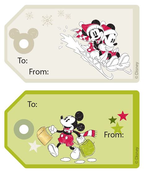 Mickey Mouse Ears Gift Tag