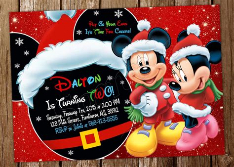 Mickey Mouse Holiday Invitation