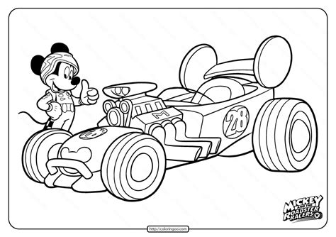 Mickey Mouse Roadster Racers Coloring Pages