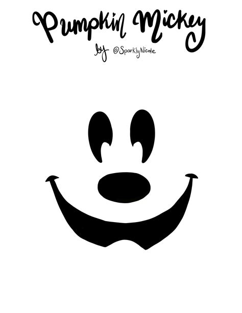 Mickey Pumpkin Painting Template