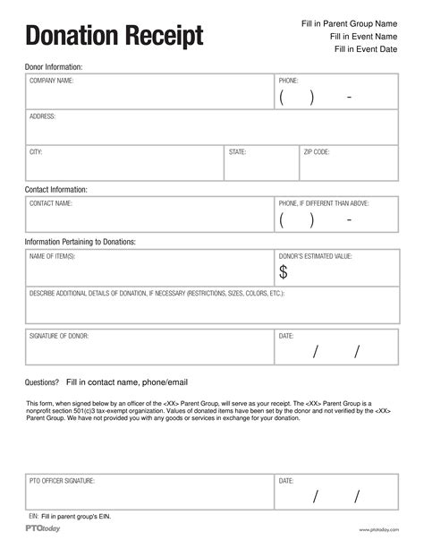 Donation Form Template