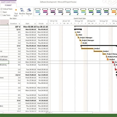 Microsoft Project Project Management Template