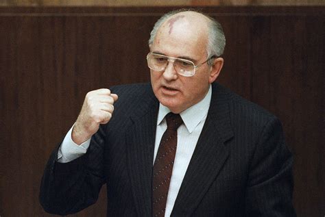 A picture of Mikhail Gorbachev, the Soviet leader who introduced reforms that led to the collapse of communism