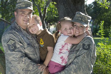 Military personnel spending time with family on a four-day weekend