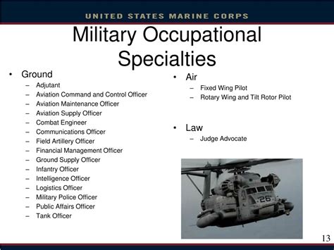 Military Occupation Specialties Image 6