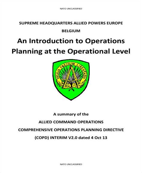 Military Operations And Planning