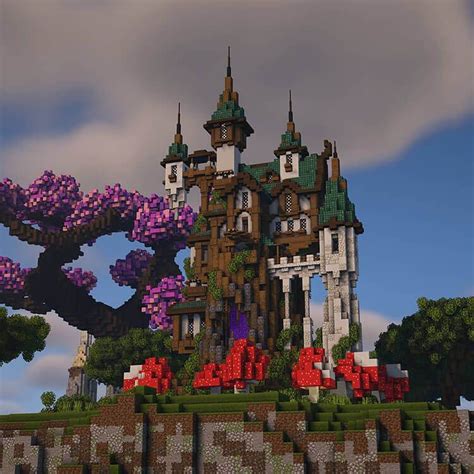 Minecraft 1.20 Template Fantasy Castle Architecture