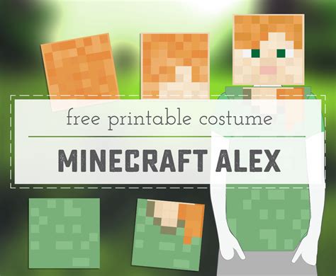 Minecraft Alex Head Printable