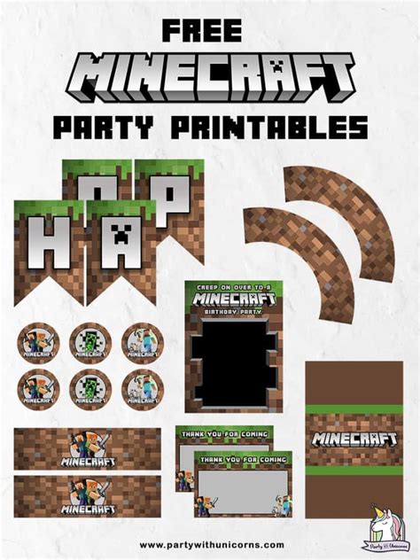 Minecraft Birthday Party Printables