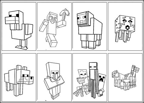 Minecraft character coloring pages