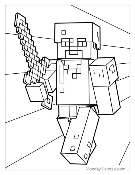 Minecraft Coloring Pages for Adults