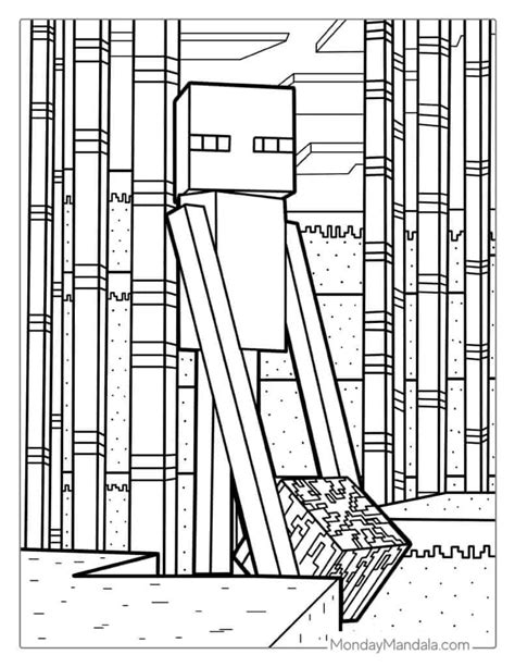 Minecraft enderman coloring page