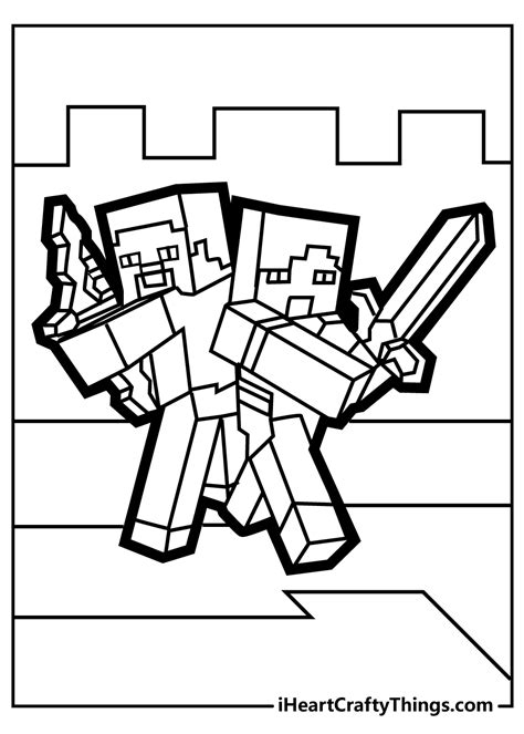 Minecraft free coloring printables