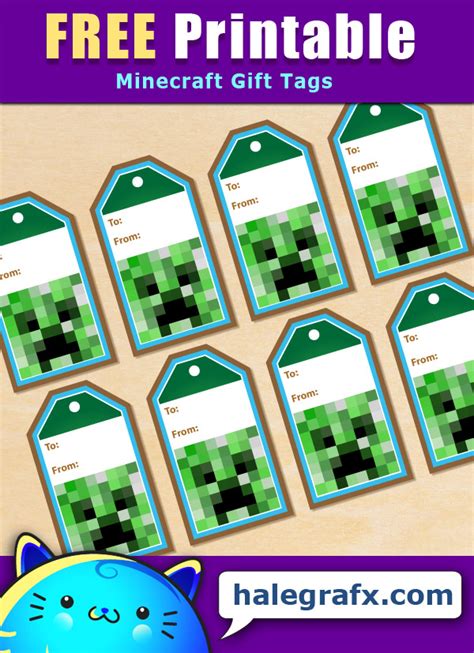 Minecraft Gift Tag Printables