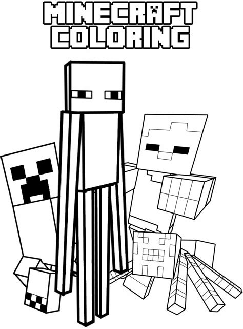 Minecraft Mobs Coloring Pages