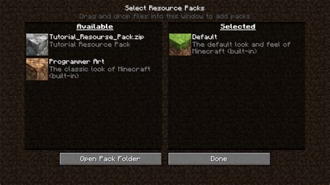 Minecraft Resource Pack Testing Example