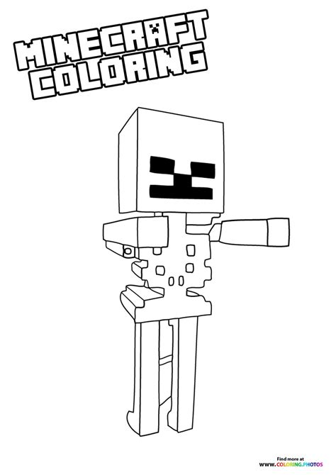 Minecraft Skeleton Coloring Page