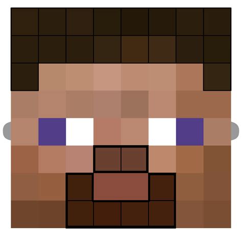 Minecraft Steve Head Printable