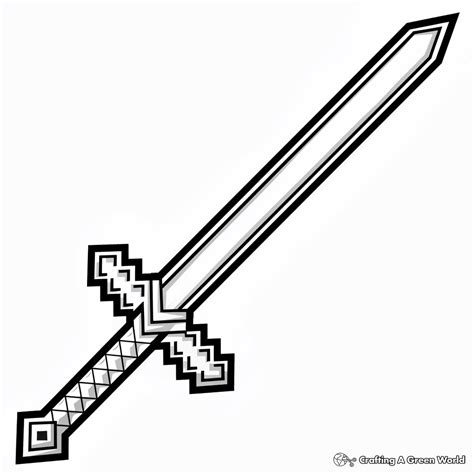 Minecraft Sword Coloring