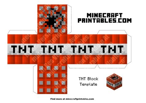 Minecraft TNT Block Printable