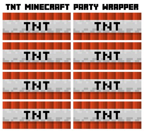 Minecraft TNT Party Printable