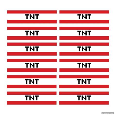 Minecraft TNT Printables