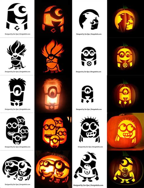 Minion Pumpkin Carving Designs Template